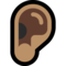 Ear - Medium emoji on Microsoft